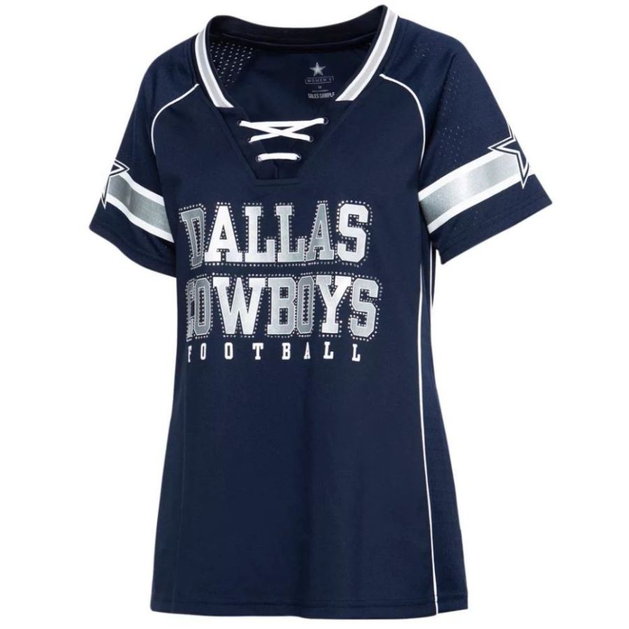 Dallas Cowboys Merchandising Women's Metallic Lace Fashion Jerse