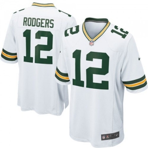 Nike Aaron Rodgers Green Bay Packers Game Jersey - White