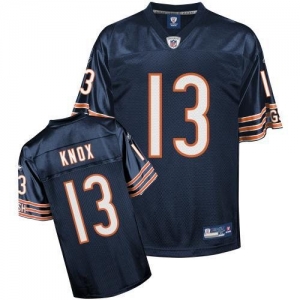 Reebok NFL Equipment Chicago Bears #13 Johnny Knox Navy Blue Rep