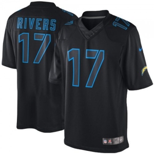 Nike Philip Rivers San Diego Chargers Impact Twill Jersey - Blac