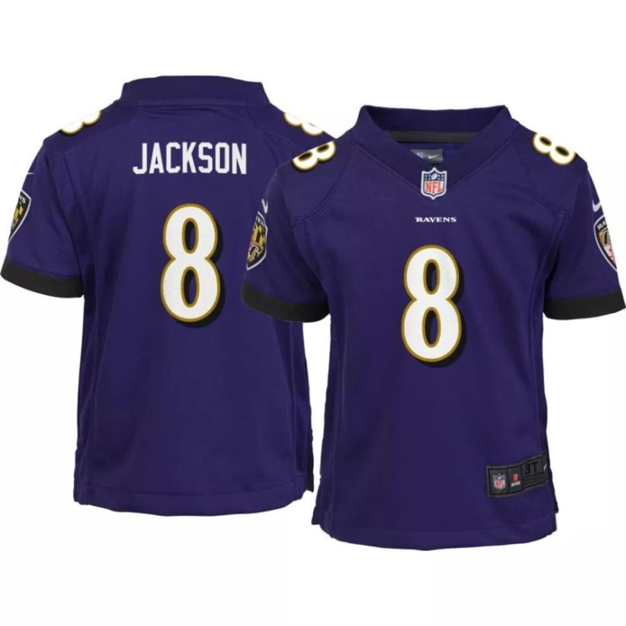 Nike Toddler Baltimore Ravens Lamar Jackson #8 Purple Game Jerse