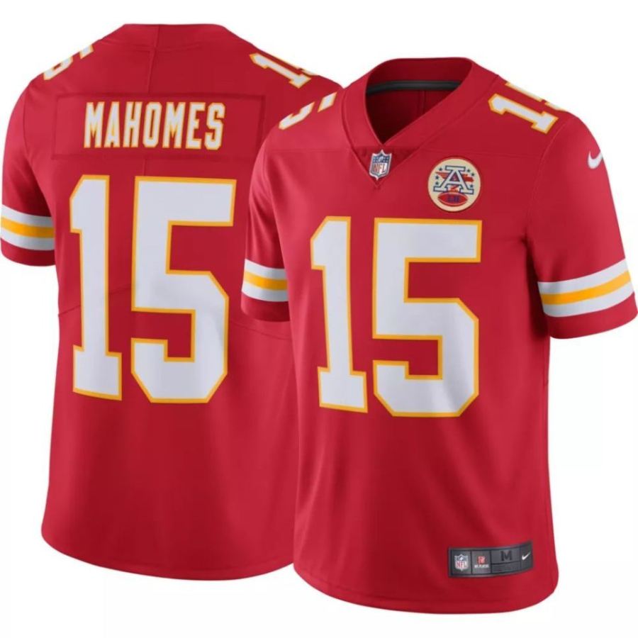 Nike Men's Kansas City Chiefs Patrick Mahomes #15 Red Limited Je