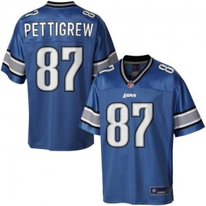 Pro Line Men's Detroit Lions Brandon Pettigrew Team Color Jersey