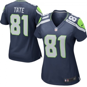 Nike Golden Tate Seattle Seahawks Ladies Game Jersey - Navy Blue