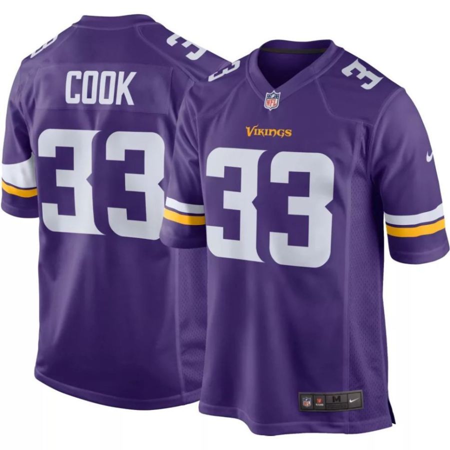 Nike Men's Minnesota Vikings Dalvin Cook #33 Purple Game Jersey