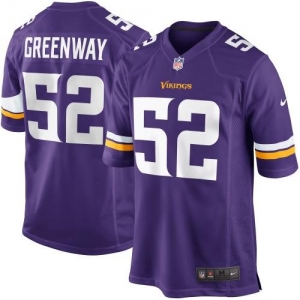 Nike Chad Greenway Minnesota Vikings New 2013 Game Jersey - Purp