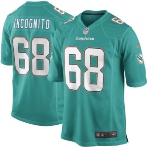 Nike Richie Incognito Miami Dolphins New 2013 Game Jersey - Aqua