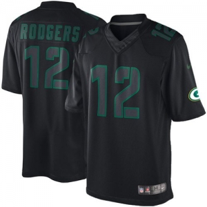 Nike Aaron Rodgers Green Bay Packers Youth Impact Jersey - Black