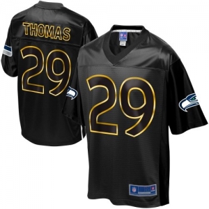 Pro Line Men's Seattle Seahawks Earl Thomas Black Fashion Jersey