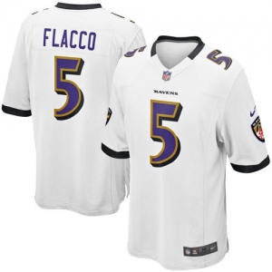 Nike Joe Flacco Baltimore Ravens Youth Game Jersey - White