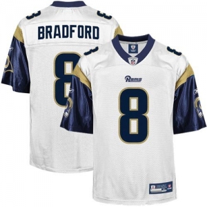 Reebok Sam Bradford St. Louis Rams Replica Jersey - White