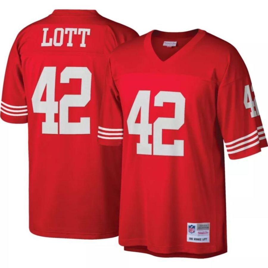 Mitchell & Ness Men's San Francisco 49ers Ronnie Lott #42 Red 19