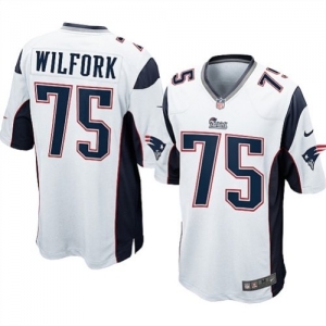 Nike New England Patriots Vince Wilfork Game White Jersey