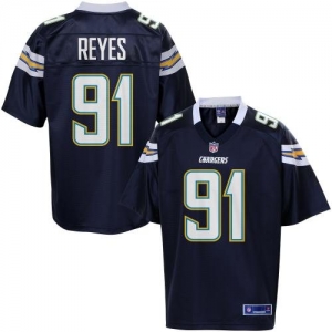 Pro Line Men's San Diego Chargers Kendall Reyes Team Color Jerse