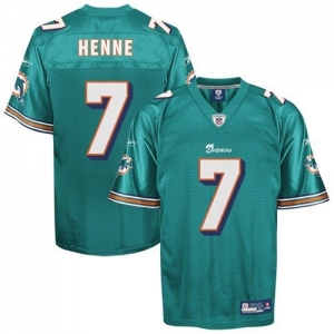 Reebok NFL Equipment Miami Dolphins #7 Chad Henne Youth Aqua Rep