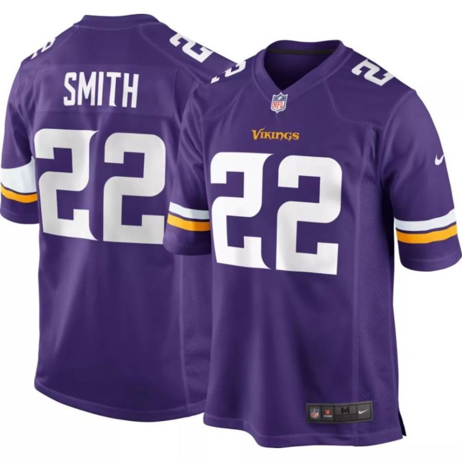 Nike Men's Minnesota Vikings Harrison Smith #22 Purple Game Jers