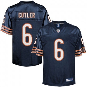 Reebok NFL Equipment Chicago Bears #6 Jay Cutler Navy Blue Repli