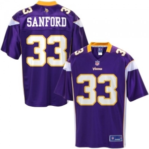 Pro Line Men's Minnesota Vikings Jamarca Sanford Team Color Jers