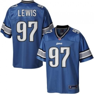 Pro Line Men's Detroit Lions Ronnell Lewis Team Color Jersey