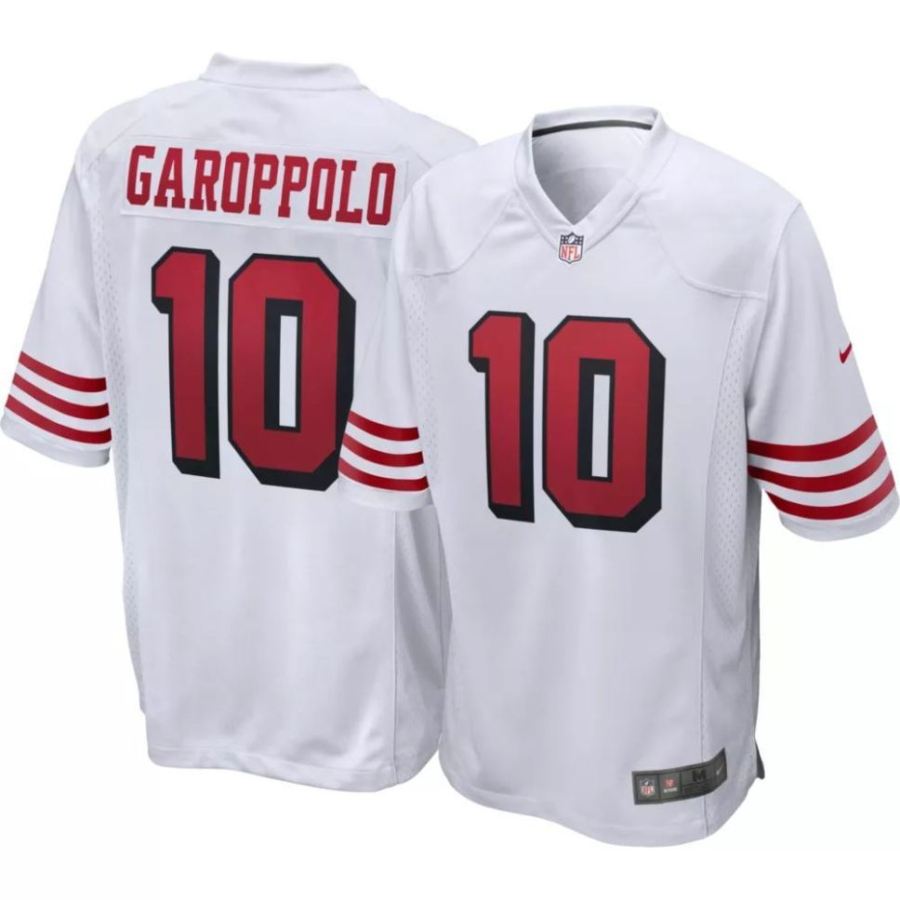 Nike Men's San Francisco 49ers Jimmy Garoppolo #10 White Game Je