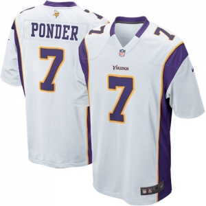 Nike Christian Ponder Minnesota Vikings Game Jersey - White