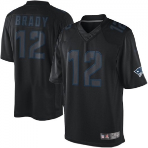 Nike Tom Brady New England Patriots Impact Twill Jersey - Black