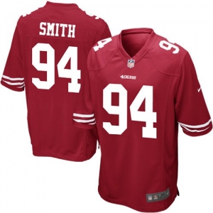 Nike Justin Smith San Francisco 49ers Youth Game Jersey - Scarle