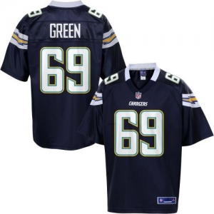 Pro Line Men's San Diego Chargers Tyronne Green Team Color Jerse