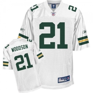 Reebok Green Bay Packers Charles Woodson Youth Replica White Jer