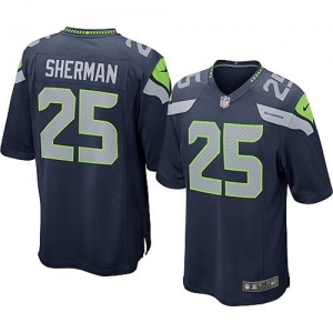 Nike Richard Sherman Seattle Seahawks Game Jersey - College Navy