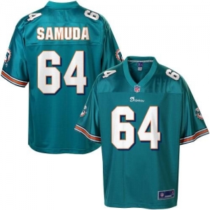 Pro Line Men's Miami Dolphins Josh Samuda Team Color Jersey