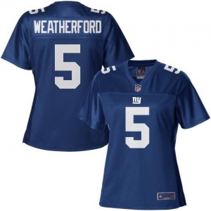 Pro Line Women's New York Giants Steve Weatherford Team Color Je