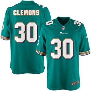 Nike Youth Miami Dolphins Chris Clemons Team Color Game Jersey