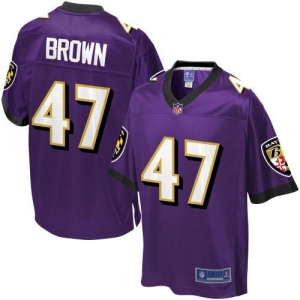 Pro Line Men's Baltimore Ravens Ricky Brown Team Color Jersey