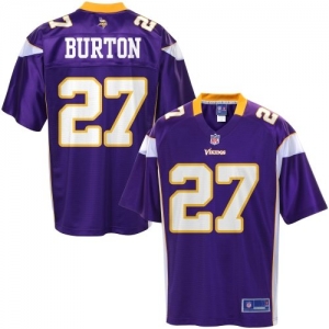 Pro Line Men's Minnesota Vikings Brandon Burton Team Color Jerse