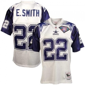 Mitchell & Ness Dallas Cowboys #22 Emmitt Smith White Throwback