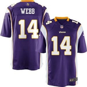 Nike Joe Webb Minnesota Vikings Youth Game Jersey - Purple