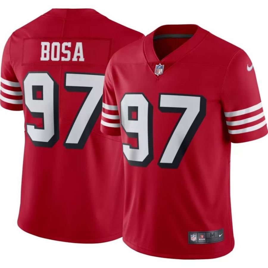 Nike Men's San Francisco 49ers Nick Bosa #97 Alternate Red Limit