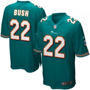 Nike Reggie Bush Miami Dolphins Game Jersey - Aqua