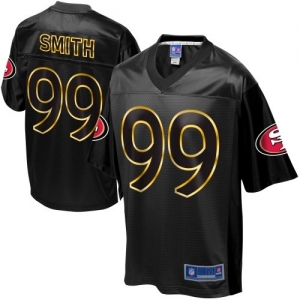 Pro Line Men's San Francisco 49ers Aldon Smith Black Fashion Jer