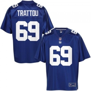 Pro Line Men's New York Giants Justin Trattou Team Color Jersey