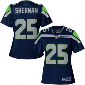 Pro Line Women's Seattle Seahawks Richard Sherman Team Color Jer