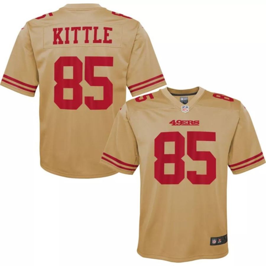 Nike Youth San Francisco 49ers George Kittle #85 Gold Game Jerse