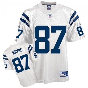 Reebok Indianapolis Colts #87 Reggie Wayne White Youth Replica F