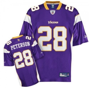 Reebok NFL Equipment Minnesota Vikings #28 Adrian Peterson Purpl