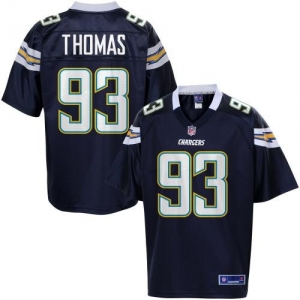 Pro Line Men's San Diego Chargers Cam Thomas Team Color Jersey