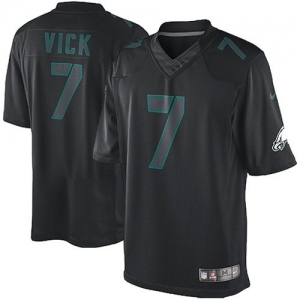 Nike Michael Vick Philadelphia Eagles Impact Twill Jersey - Blac