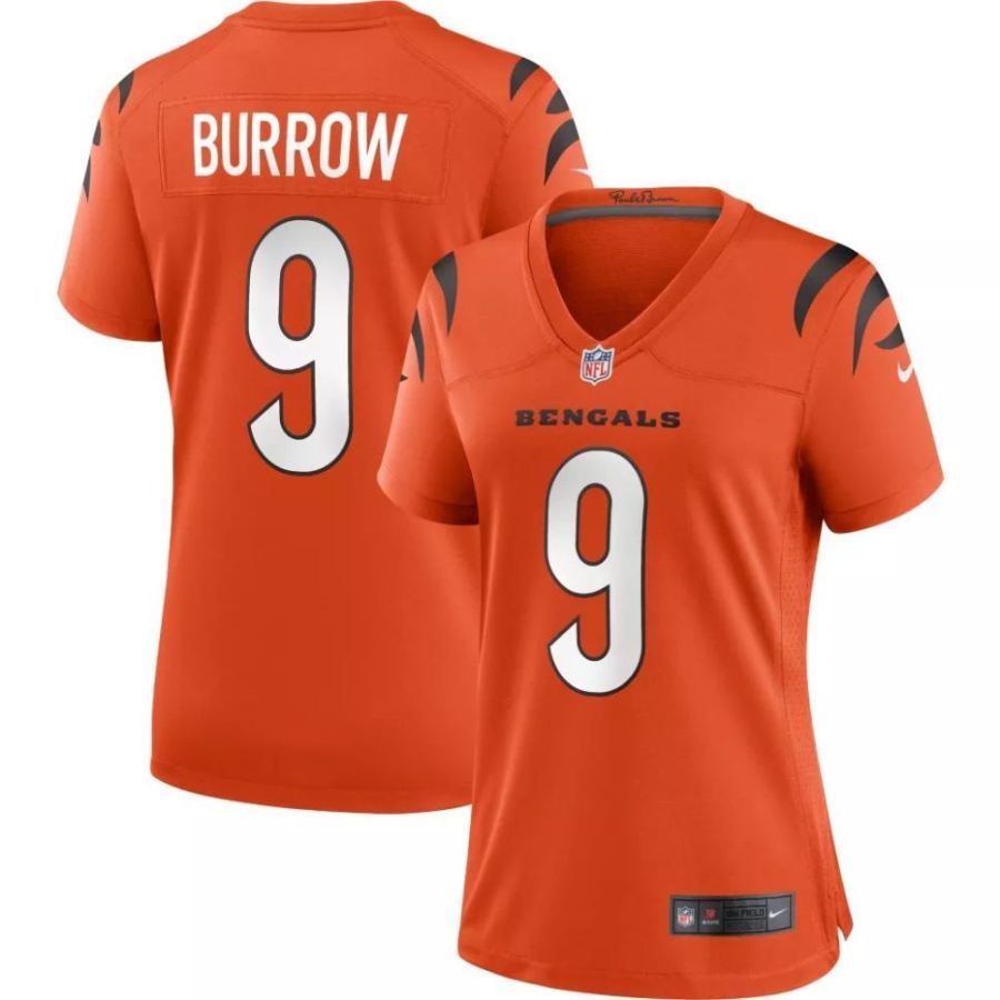 Nike Women's Cincinnati Bengals Joe Burrow #9 Alternate Orange G