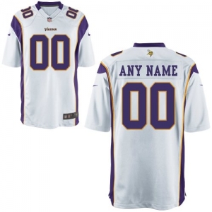 Nike Men's Minnesota Vikings Customized White-Purple Game Jersey