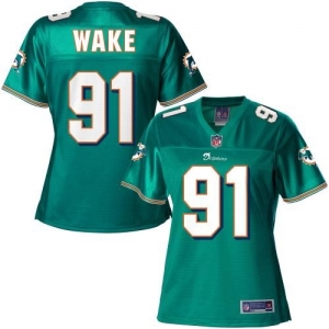 Pro Line Women's Miami Dolphins Cameron Wake Team Color Jersey